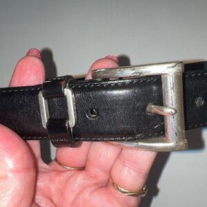 Fossil Women's Leather Belt Size M Medium BT7862001‎ Black